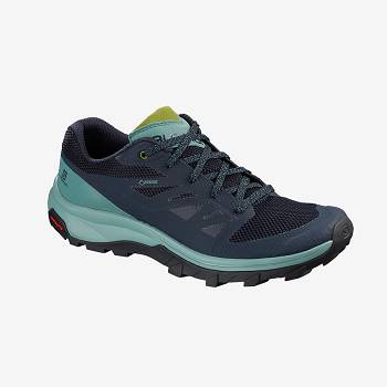 Salomon OUTLINE GTX W - Tmavomodre Turistické Topánky Damske, SALO260